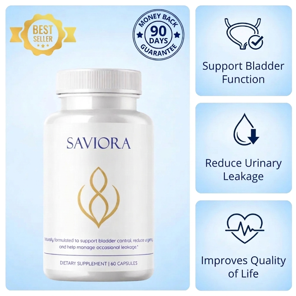 Saviora-Naturally Improves Bladder Leaks, Urgency and Nighttime Bathroom Trips
